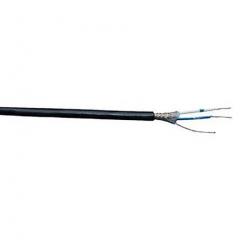 Alpha Wire 305m长 焊带，箔 屏蔽 黑色 PVC 护套 1 对 双绞线 工业电缆 6453 BK001, 22 AWG