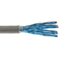 Alpha Wire 304m长 U/STP 屏蔽 灰色 PVC 护套 6 对 双绞线 工业电缆 6076C SL005, 24 AWG