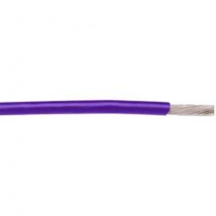Alpha Wire 5875 系列 30m长 紫色 22 AWG UL1180 线/单芯 PTFE 设备电线 5875 VI005, 0.38 mm² 截面积, 19/0.16 mm 线芯绞距