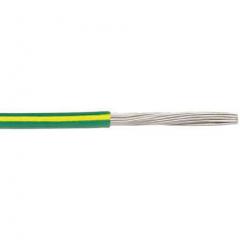 Alpha Wire 30m长 绿色/黄色 26 AWG 单芯 内部连线电线 6821 GY005, 0.14 mm² 截面积, 7/0.16 mm 线芯绞距, 300 V