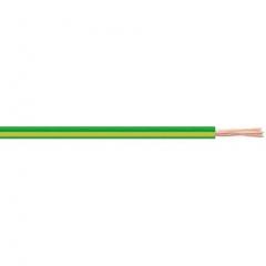 Lapp H07V-K 绿色/黄色 裸铜导体 无屏蔽 单芯控制电缆 (7绞线) 4520003, 4.8mm外径, 4 mm² 截面积 , -30 →  80 °C