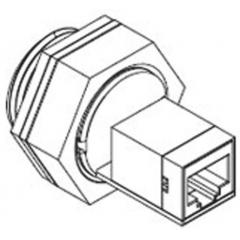 Molex IP67 保险螺帽 PCB安装 RJ45 插座 130055-0001, 38.1mm直径