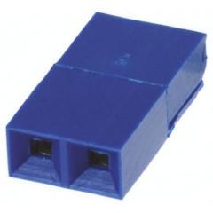 Amphenol FCI Mini-Jump 系列 蓝色 2路 2.54mm节距 闭合顶部 跳线母座 65474-001LF, 黄铜触芯
