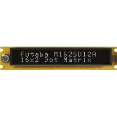 Futaba M162SD12AA 5.5mm高字符 2行16个字符/7 x 5矩阵 ASCII/片假名字符集 VFD（真空荧光显示器）