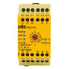Pilz PNOZ X 双通道 安全继电器 PNOZ XV2 30/24VDC 2n/o 2n/o t, 24 V 直流电源, 2 安全触点