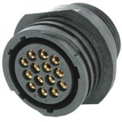 Binder 5路 电缆安装 直向 连接器 插座 99-0437-14-05, 公触点