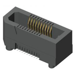 Samtec ERF5 系列 2行 20路 垂直 0.5mm节距 表面贴装 印刷电路板插座 ERF5-010-05.0-L-DV-K-TR