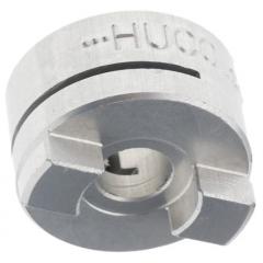 Huco 6mm孔径 铝 滑块联接 453H19.22, 19.1mm外径, 9.4mm长轮毂, 钳制紧固