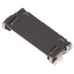 Hirose DF19 系列 1行 8路 直角 1mm节距 表面贴装 印刷电路板插座 DF19G-8P-1H(54), 焊接端接, 有罩针座