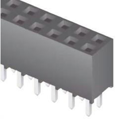Samtec SQT 系列 2行 4路 直 2mm节距 通孔 印刷电路板插座 SQT-102-01-L-D, 焊接端接, 板对板