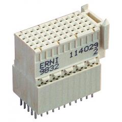 ERNI ERmet 系列 2mm 节距 55 路 垂直 5 排 母 背板连接器 104704, 压配合端子, 1.5A