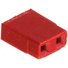 HARWIN 红色 2路 2.54mm节距 开放式顶部 跳线母座 M7566-05, 磷铜触芯