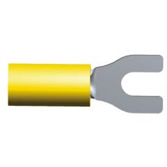 TE Connectivity PIDG 系列 黄色 绝缘 压接铲形连接器 32588, M4 螺栓, 12AWG 至 10AWG