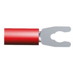 TE Connectivity PLASTI-GRIP 系列 红色 绝缘 压接铲形连接器 53240-1, M3.5 螺栓, 22AWG 至 16AWG