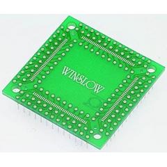Winslow 0.5 mm, 2.54 mm节距 通孔安装 IC 插座适配器, 100 针母座 QFP 至 100 针公插 PGA WA10050DQAETRC