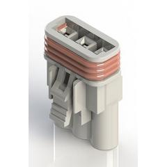 EDAC 线对线连接器 母 插座 572-003-000-200, 3P, 电缆安装安装, 10A 300 V, -40 -  105 °C