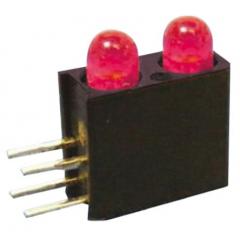 Marl 122-305-04 红色 直角 LED 指示灯, 2LED, 2 V电源, 通孔安装