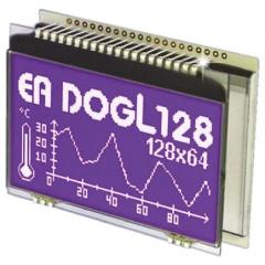 Electronic Assembly 透射式 图形 LCD 单色显示器 EA DOGL128B-6, 128 x 64pixels, SPI 接口