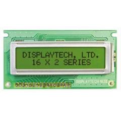 Displaytech 半透反射 字母数字 LCD 单色显示器 162B-BC-BC, LED背光, 2行16个字符