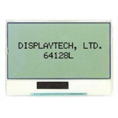 Displaytech 半透反射 图形 LCD 单色显示器 64128L FC BW-3, LED背光, 128 x 64pixels