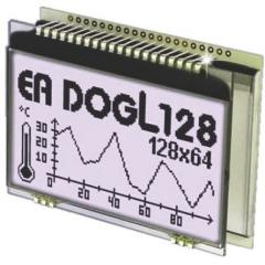 Electronic Assembly 半透反射 图形 LCD 单色显示器 EA DOGL128W-6, 128 x 64pixels, SPI 接口