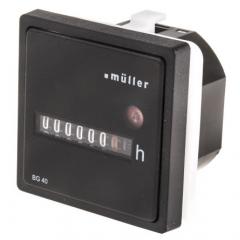 Muller BG 40 系列 0 - 999999 小时计数器 BG 40.27 12-48V, 0.1H精确度, 电压输入