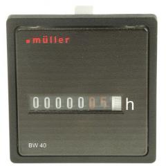 Muller BW40 系列 99999 机械显示 小时计数器 BW 40.28 24V 60 Hz, 电流，电压输入
