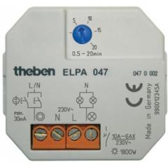 Theben / Timeguard IP20 1通道 计时器灯开关 ELPA 047, 0.5 - 20min设定时间, 230 V 交流电源