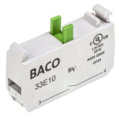 BACO 接触块 33E10, 1 常开, 螺钉接端