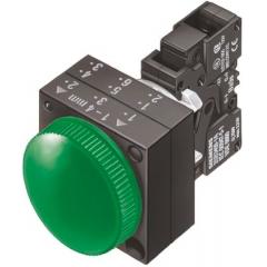 Siemens 绿色 LED 指示灯 3SB3252-6AA40, 22.3mm切面直径, IP66