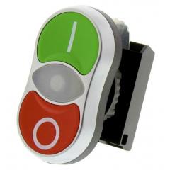 BACO BACO 系列 22.3mm 绿色，红色按钮 圆形 IP66 弹簧复位 按钮头 L61QH21