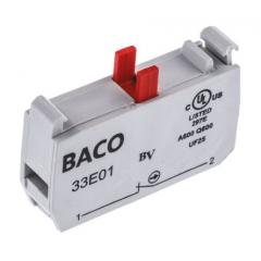 BACO 接触块 33E01, 1 常闭, 螺钉接端