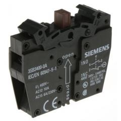 Siemens Siemens 3SB3 系列 接触块 3SB3400-0A, 1 常开，1 常闭, 螺钉接端