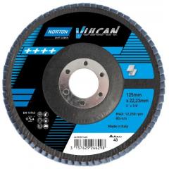 Norton Flap Disc 系列 Vulcan 二氧化锆粒度120 打磨盘 63642502347, 最高速8600rpm, 180mm直径 x 22mm 孔
