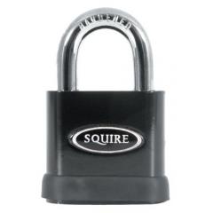 Squire RS SS50P5 黑色 钥匙键 硬化钢 挂锁, 10mm 锁钩