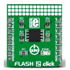 MikroElektronika Flash 2 click SST26VF064B 串行闪存 开发板 MIKROE-2267, 使用于 mikroBUS