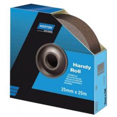Norton Handy Roll 系列 R222 粒度150 非常精细 氧化铝 砂布卷 63642531808 x 25mm, 25m