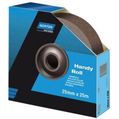 Norton Handy Roll 系列 R222 粒度100 精细 氧化铝 砂布卷 63642531815 x 25mm, 25m