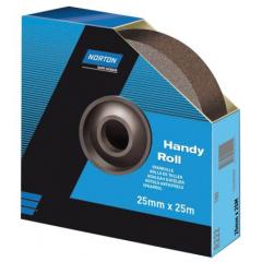Norton Handy Roll 系列 R222 粒度120 精细 氧化铝 砂布卷 63642531812 x 38mm, 25m