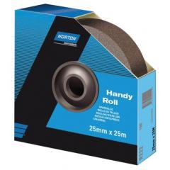 Norton Handy Roll 系列 R222 粒度100 精细 氧化铝 砂布卷 63642531817 x 38mm, 25m