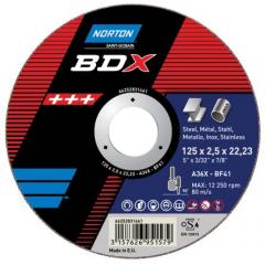 Norton Cutting Disc 系列 BDX 氧化铝 打磨盘 66252831508, 最高速13300rpm, 115mm直径