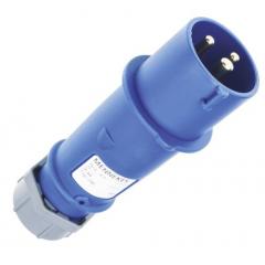 Mennekes 蓝色 3P 工业电源 电缆安装 插头 248, 16A额定电流, 230 V, IP44