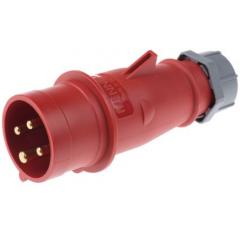 Mennekes 红色 4P 工业电源 电缆安装 插头 252, 16A额定电流, 400 V, IP44