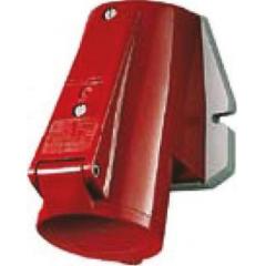 Mennekes 红色 5P 工业电源 直角 壁挂式 插座 2, 32A额定电流, 400 V, IP44