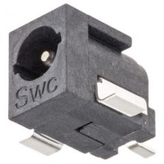 Switchcraft RASM722BK 直角 表面安装 直流电源插座, 5A, 镀镍触点