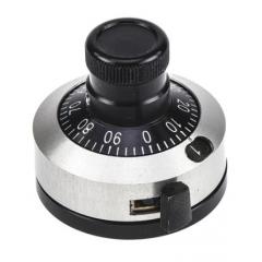 Vishay 黑色 电位计旋钮 28A11B10, 带白色指示灯, 6.35mm轴, 23mm直径旋钮