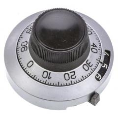 Vishay 镀铬 电位计旋钮 25A11B10, 带黑色指示灯, 6.35mm轴, 46mm直径旋钮