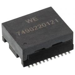 Wurth Elektronik 贴片 Lan 以太网变压器 7490220121, -1dB插入损耗, 1:1匝数比