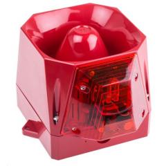 Fulleon Asserta Midi 系列 108dB 红色灯罩 闪光 LED 发声器 - 信号灯塔组合 AS/M/SB/9-60/R/RL