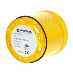 Werma KombiSIGN 70 840 系列 黄色 白炽 信号灯 84030000, 70mm 直径底座, 230 V 交流、24 V 直流